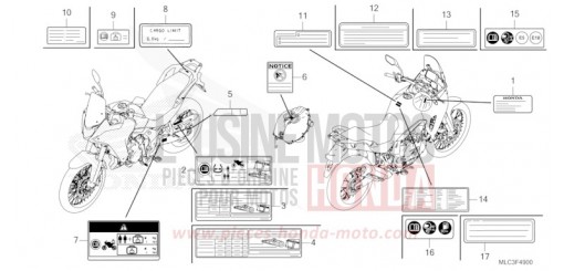 ETIQUETTE DE PRECAUTIONS XL750P de 2023